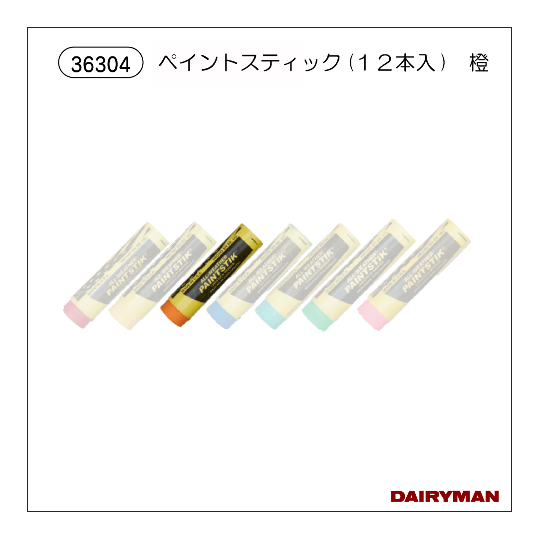 ペイントスティック（１２本入）　橙【36304】